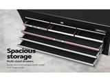 Giantz 10 Drawer Tool Box Cabinet Chest Toolbox Storage Garage Organiser Black TB-10DR-CHEST-BK