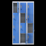 12-Door Locker for Office Gym Shed School Home Storage - Standard Lock with Keys V63-838971