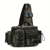 Camouflage Fishing Waist Bag Large Capacity Multi-layer Partition, Side Pockets & Winding Strap V1232-YDXKB001