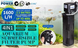 Aquarium Submersible Filter Pond Pump 1600L/H 35W 2.5m V274-AQ-JP025F-35