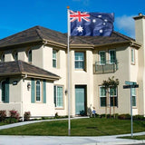 Rustproof Aluminum Flag Pole with 7.2m, Heavy-Duty Telescoping Pole for Outdoors, Gardens, Roof V284-AUS-1