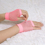 24 Pair Fishnet Gloves Fingerless Wrist Length 70s 80s Costume Party Light Pink V563-24PCS-18510-LIGHTPINK