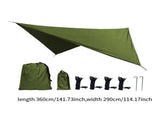Camping Tarp Tent Tarp Awning Accessories Lightweight Hammock Canopy Rain Awning - Army green V1308-DSZKI-1014-2