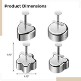 4Pcs Stainless Steel Rice Ball Molds Set, Sushi Maker Molds with Bear Flower Heart Ball Shapes for V1237-ZY-917-157