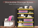 6 Pack Photo Storage Box, Fits 8In X 10In Photo, Scrapbook Paper Storage with Snap-Tight Latch, for V1192-AZ-W-23052