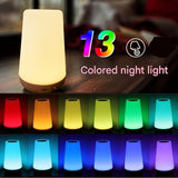 2-piece Bedroom Atmosphere Bundle White RGB Rechargeable LED Night Light Vintage Camping Style V888-ELOSUNG53475