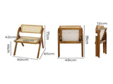 Levede 6X Foldable Rattan Dining Chairs CH1080-2-WAX3