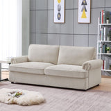 PHEBE 3 Seater Sofa bed with Separate Foam Mattress- Corduroy Cream V606-FURNI-SOF-T502-PHEB-CR