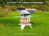 1.8 Gal/7L Fruit and Apple Crusher, Large Manual Grinder, Stainless Steel Fruit Scratter Pulper for V952-GJYZJLSBXG7LH0QABV0