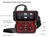 Black and Red OBD2 Scanner Car Diagnostic Tool - Engine Fault Code Reader V888-ELOSUNG21651