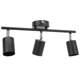 LED Track Light Kit 3 Heads 15.9in Arm 90 Degrees Rotatable Matte Black 3 Light Track Lighting Kit V1294-YM0703-3119230078511