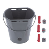 8L Plastic Feeder Bucket with Nipples Check Valves Feeding Equipment for Livestock UseFor Calf V1294-YM0901-3111210205311