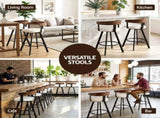 4x Artiss Bar Stools Swivel Kitchen Chairs Metal Legs Bentwood Counter White PU BA-TW-W0100-WHX4