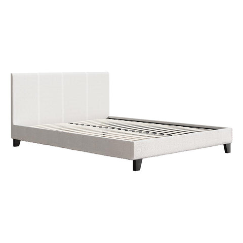 Artiss Bed Frame Queen Size Boucle NEO BFRAME-H-NEO-Q-TED-AB