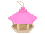 Wooden Bird Feeder Hanging Hexagonal House Shape Pet Bird Feeder Garden Decoration V1294-YM0901-3111210122411