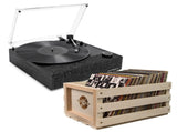 Victrola Eastwood II Turntable - Black Bundled Record Storage Crate V398-VTA-74-BLK-BSC