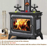 5 Blades Stove Fan Heat Powered Fireplace Accessory Wood Burning Stove Fan V201-W12898856