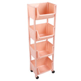 Compact Rolling Storage Organizer Large Capacity Mobile Utility Cart Movable Storage Book Shelf with V1294-YM0901-3116230010913