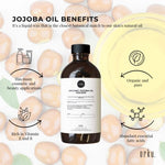 500ml Organic Jojoba Oil - Golden Pure Cold Pressed Seed For Hair Skin Nails V238-SUPDZ-40232644182096