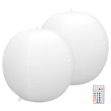LED Solar Ball Lamp Remote Color Changing Pool Floating Light for Lawn Beach Landscape White V1294-YM0901-3111200240411