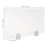 Clear Acrylic Office Desk Privacy Panel with Stable Clamp Mount, Scratch Resistant and Design V1369-AZ3-W-14622