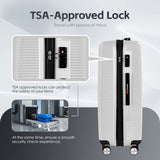 3 pcs 20"/24"/28" Digital Weighing Scale and USB Charging Port Lightweight Luggage Suitcase Silver V915-FB3001-SL