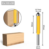 4 Pcs Profession Flush Trim Router Bit Set Bearing 8mm Shaft 12.7mm For Edging Copying Woodworking V1107-146-36910
