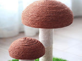 Mushroom Scratching Post with Natural Sisal, Simulation Lawn Climbing Shelf, Multifunctional V1259-DP01-A-2780