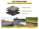 Geotextile Fabric, 3.8 x 15.2 m 3.5oz Woven PP Driveway Drain Cloth with 600lbs Tensile Strength, V952-BZTGB125X50PE01SYV0