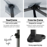 Instahut Gazebo Pop Up 3x3m w/Base Podx4 Marquee Folding Outdoor Wedding Camping Tent Shade Canopy GAZEBO-T-3X3-F-WH-BASE