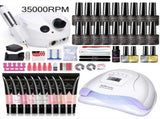 Nail Art Kit Gel Lamp Nail Grinder Nail Polishes Nail Art Tools Nail - Multi - Size 168-7 V1102-109-81783-MLT-168-7