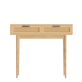 Artiss Console Table 2 Rattan Drawers FURNI-E-RAT-TAB90-WD