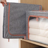 Foldable Storage Box Crushed Steel Frame Clothes Quilt Toys Organizer 60L Random color V201-W12783616