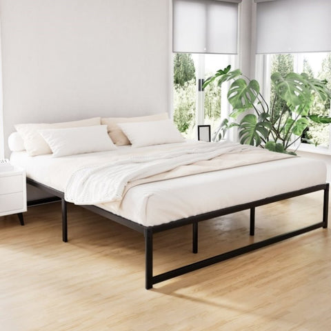 Artiss Bed Frame King Size Metal Bed Frame TINO MBED-C-TINO-K-BK