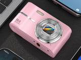 Digital Camera 4K Screen Video Camera With 32GB Memory Card-Pink V1263-JX-7688-3