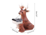 Deer Statue Solar Light Hand Painted Sculpture Animal Figures For Outdoor Decoration For Home Garden V1192-AZ-W-9943