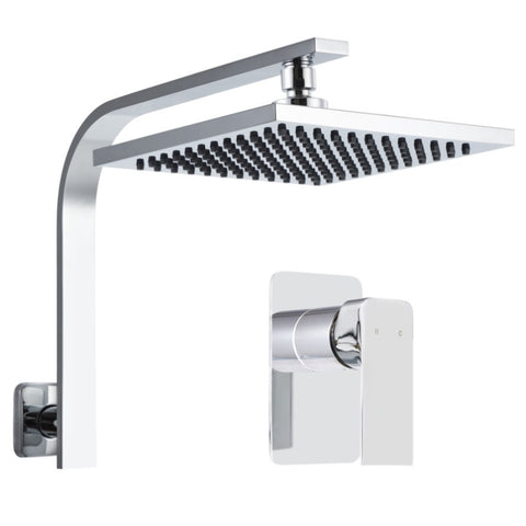 Cefito 8'' Rain Shower Head Wall Arm Square High Pressure Mixer Tap Chrome SHOWER-A3-SQ-8-SI-MIXER