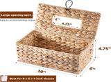 Tutuviw Tissue Box Cover Rectangle,Tissue Box Holder for Bathroom,Water Hyacinth Tissue Box V1189-WXFWAL-20260319-00248