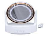 Lighted Mirror Fan Multifunctional Silent Oscillating Rechargeable Desk Bladeless Fan for Home V1294-YM0901-3113240170011