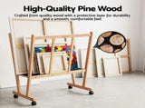 Artiss Display Wooden Print Rack with Castors-Canvas Drying & Storage Rack for Panels, Posters, ASR-OPEN-LW