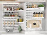 CARLA HOME Pegboard Wall Organizer Kit with 6 Modular Pegboards & 21 Accessories for Kitchen, LSB-36272
