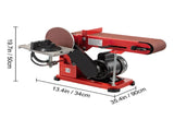 Belt Sander 4" x 36", Disc Combo Sander 6",Electric Adjustable Bench Belt Sander 375W,Grinder Bench V952-915BD-46NSDJ00001V3