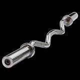 120cm Chrome Olympic EZ Curl Bar Weightlifting Barbell for Home Gym Training V63-770285