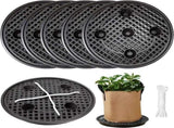 6 Pack 12 inch Self Watering Base for Fabric Grow Bag, Self-watering Plastic Elevated Plant Saucer V1258-DP02-C-524
