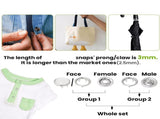 Pearl Snaps for Fabric Snap Pliers, Metal Button Kit Clothing, Shirts, Onesie, Romper,120 Set V1189-LWWAL-20260325-00701