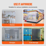 Strip Curtain, 75' Length x 8" Width x 0.08" Thickness, Clear PVC Smooth Curtain Strip Door Bulk V952-JZPVC75X81PCS95JYV0