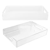 Acrylic Fruit Towel Tray Lightweight Breakfast Cheese Serving Tray with Handles for KTV Hotel V1294-YM0714-3118210235911