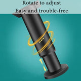 Adjustable Metal Furniture Legs - Set of 4 Sofa/Divan/Cabinet/Bed Legs - 18-30 cm Height Support V1237-ZY-203-5270