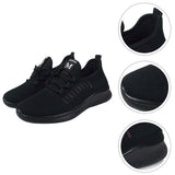 Women's Black Mesh Sneakers, Breathable Anti- Athletic Shoes for Running, Sports, and Casual Wear, 1 V1192-AZ-W-27289