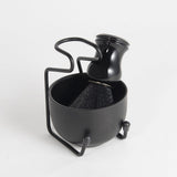 Black Shaving Brush Stand Bowl Set, 3 in 1 Hair Shaving Set Men's Wet Shaving Kit Shaving Bowl Hair V1369-AZ3-W-04312